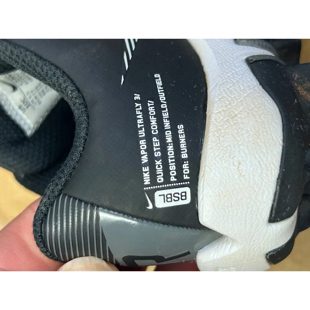 Nike Baseball Cleats Kid 10C Black Vapor Ultrafly 3 Keystone CZ4984-009 Athletic